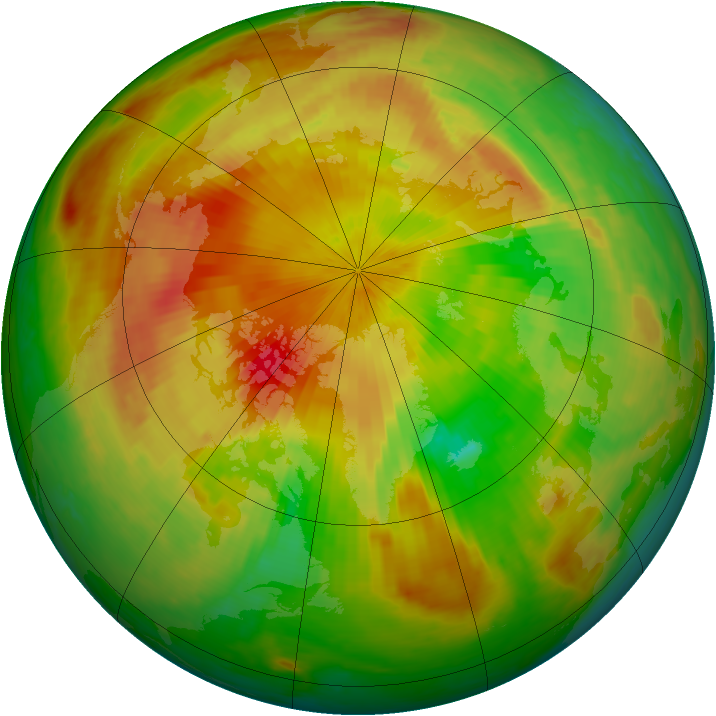 Arctic ozone map for 09 May 2001